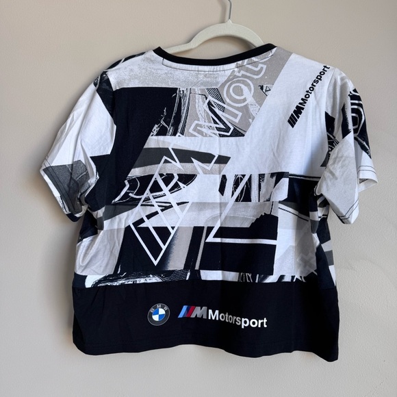 Puma BMW‎ SE Way Woman’s Street Cropped Tee AMG Petronas Motorsport Shirt large - Picture 6 of 8